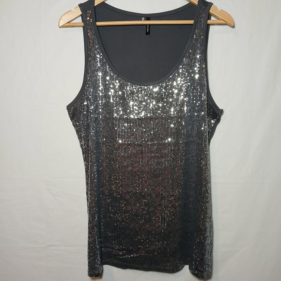 Maurice's XXL‎ Sequin Tank Top Gray And Silver - Picture 1 of 5